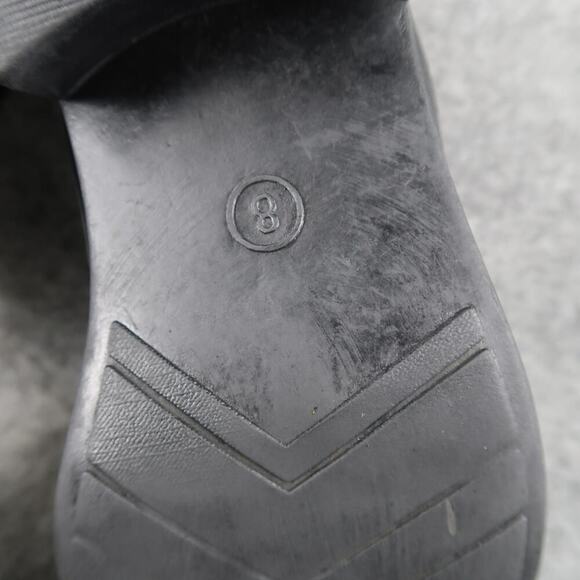 Ankle Boots Womens 8 Shoes Casual Chelsea Pull On Black Bootie Block Heel Studs - Picture 15 of 15